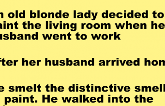 An Old Blonde Lady Decided To Paint The Living Room.