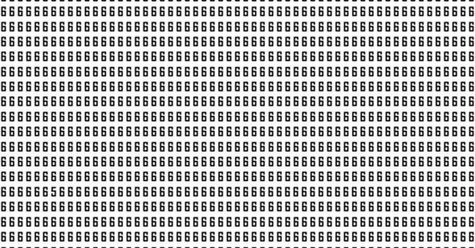 Find the “5” among these “6”s.