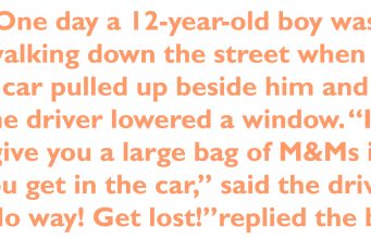 One Day A 12-Year-Old Boy Was Walking