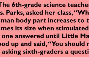 The 6th-Grade Science Teacher Asked Her Class.