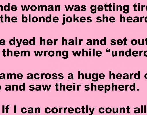 A Blonde Woman Was Getting Tired.