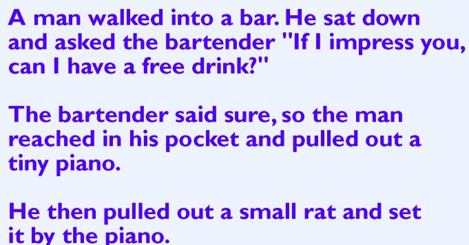 A man walked into a bar and asked the bartender.