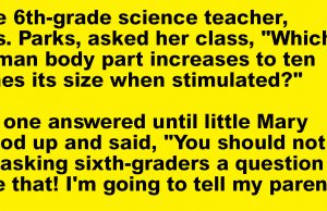 The 6th-grade science teacher, Mrs. Parks, asked her class.