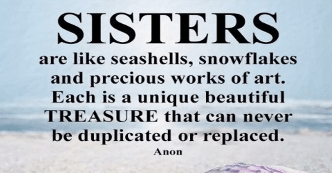 Sister are like seashells