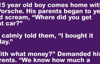 15-Year-Old Boy Comes Home with a Porsche