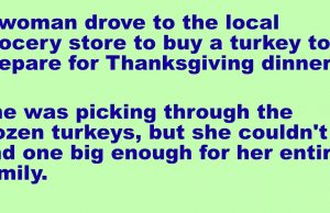 A Woman Is Shopping For A Thanksgiving Turkey