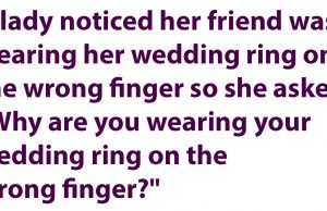 Woman Wearing Wedding Ring.