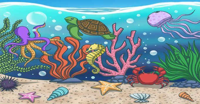 Can YOU find the fish hidden among the sea creatures?