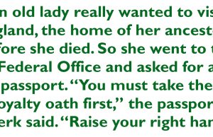 An Old Lady Wanted To Visit England.