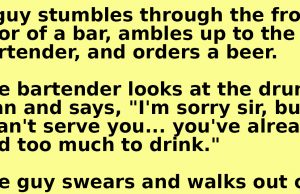 A guy walks into a bar and orders a beer