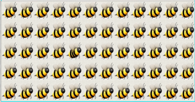 How Fast Can You Find The Odd Bee In This Picture?