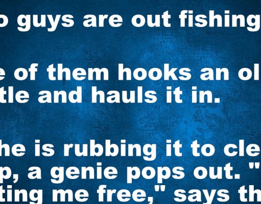 Two guys are out fishing