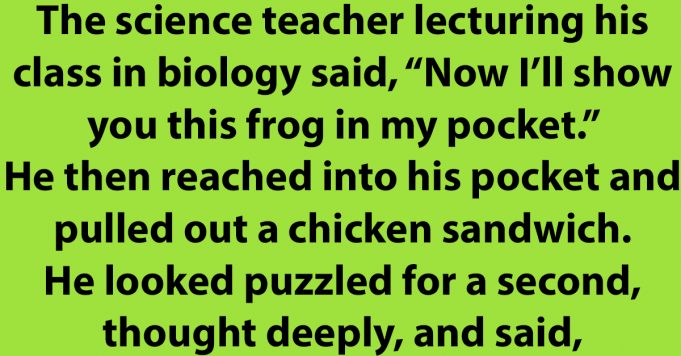 The science teacher lecturing his class in biology.