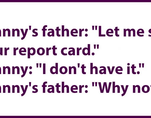 Johnny’s Report Card.