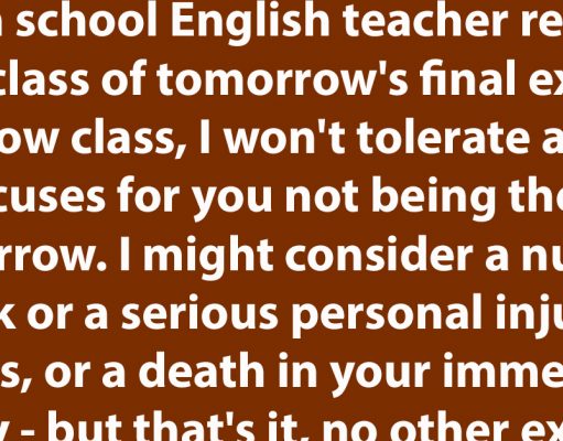 Excuses For Missing an Exam.