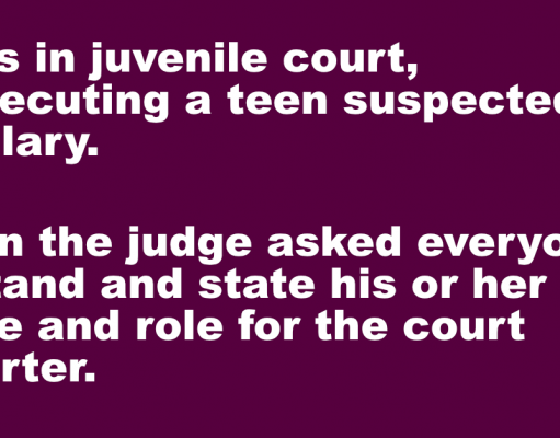 The first time John was put on trial.