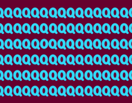 Can you find the letter that stands out from the rest?