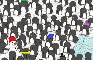 Find the mug of hot chocolate among the penguins in 15 seconds