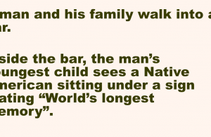 A man and his family walk into a bar.