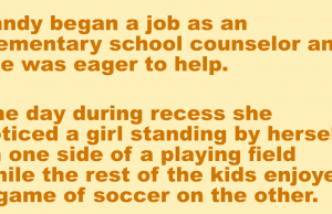 Sandy makes an effort to help “lonely” child.