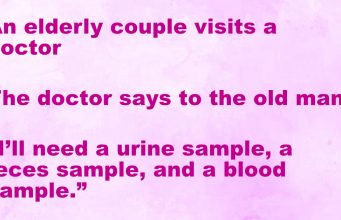 An elderly couple visits a doctor.