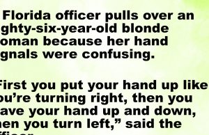 A Florida officer pulls over an 86 years old blonde woman