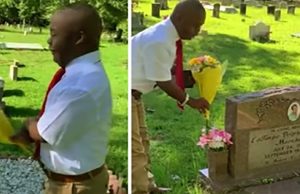Sweet teen with special needs visits mom’s grave to tell her: “I did it. I graduate.”