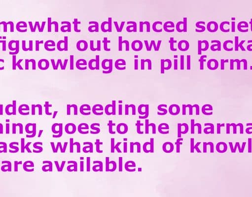 Funny joke: Knowledge pill