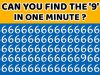 ODD ONE OUT TEST : CAN YOU FIND THE ‘9’ IN ONE MINUTE?