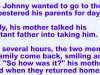 Little Johnny wanted to go to the zoo and pestered his parents for days.