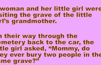 A little girl asked her Mom about a grave of 2 person.