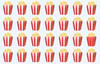 Can you spot the odd popcorn in less than 35 seconds!