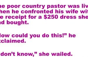 The preacher’s wife and expencive dress