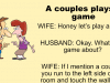 A couples plays a game