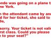 A blonde was going on a plane trip to New York.