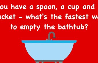 Only 1 in 5 get this simple riddle right: Figure out the fastest way to empty the bathtub!