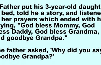 A Father put his 3-year-old daughter to bed