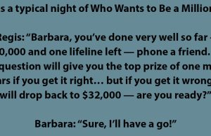 Asking a Blonde a Million Dollar Question