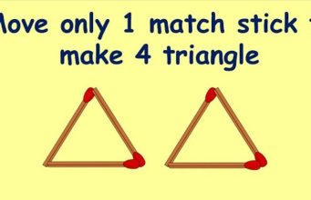 Four Triangles with Matches
