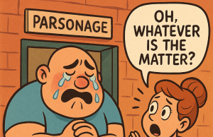 A big, burly man knocked on the door