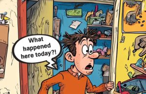 A man came home from work