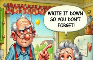 An elderly couple were having memory problems