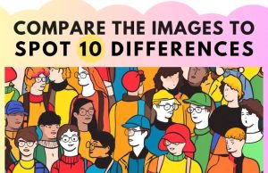 Compare the images to spot 10 differences