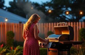 A couple is enjoying a day in the backyard.