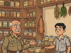 A retired officer goes to a shop