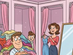 Husband and wife went shopping