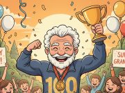 Grandpa was celebrating his 100th birthday.